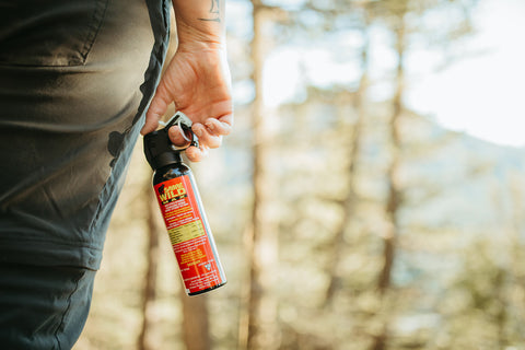 225g Sabre Wild MAX Bear Spray w/ Glow in Dark Safety Wedge 40ft spray distance