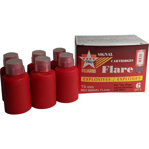 Red Tru Flare Signal Flares - 6 pack