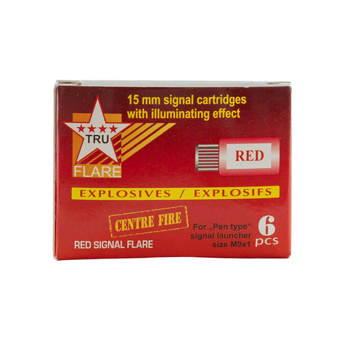 Red Tru Flare Signal Flares - pack of six