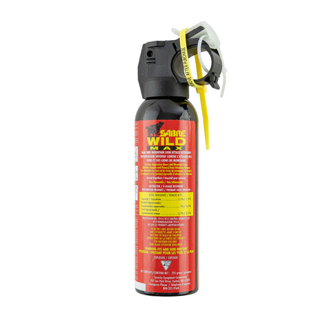 225g Sabre Wild MAX Bear Spray 40ft spray distance, 1.2% Capsaicin