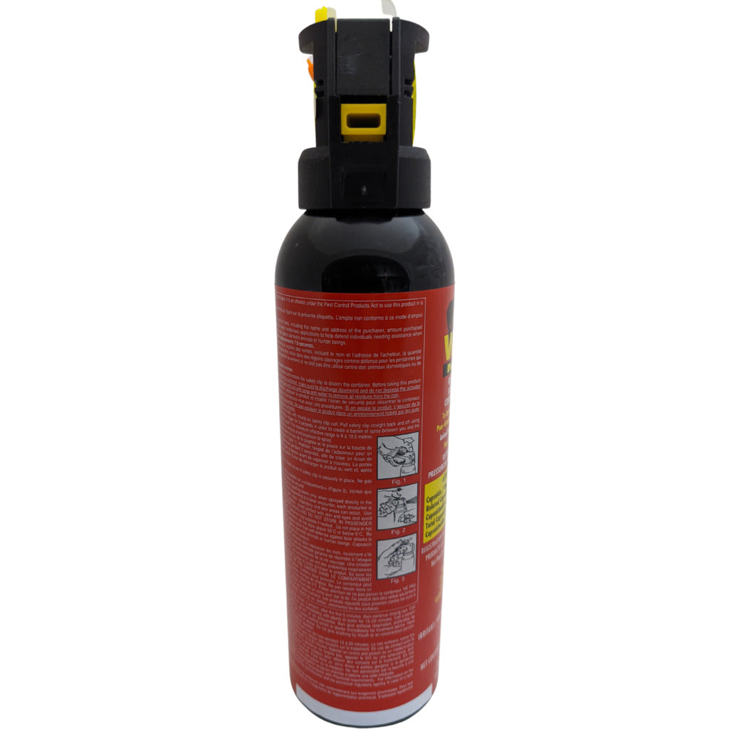 225g Sabre Wild MAX Bear Spray w/ Glow in Dark Safety Wedge 40ft spray
